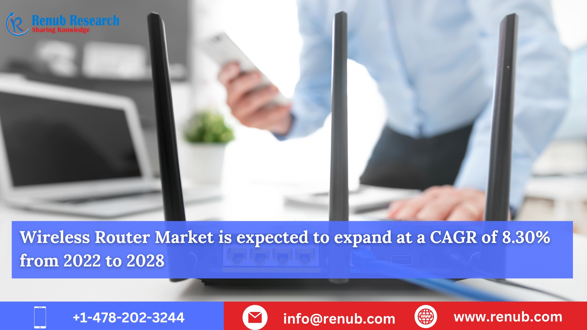 Wireless Router Industry shall experience a CAGR of nearly 8.30% from 2022 to 2028 | Renub Research